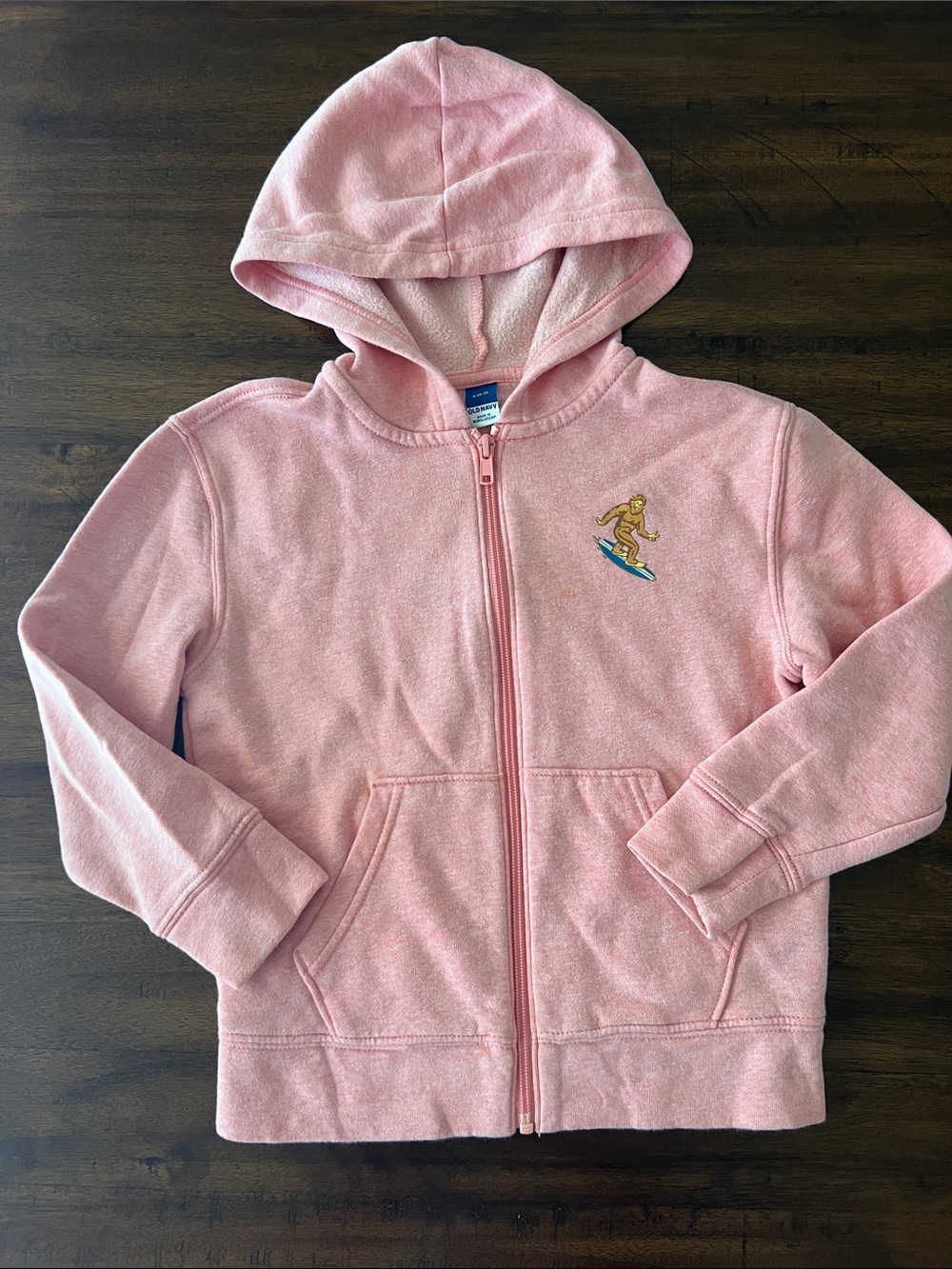 Kids Zip-Up Hoodie - Salmon Color